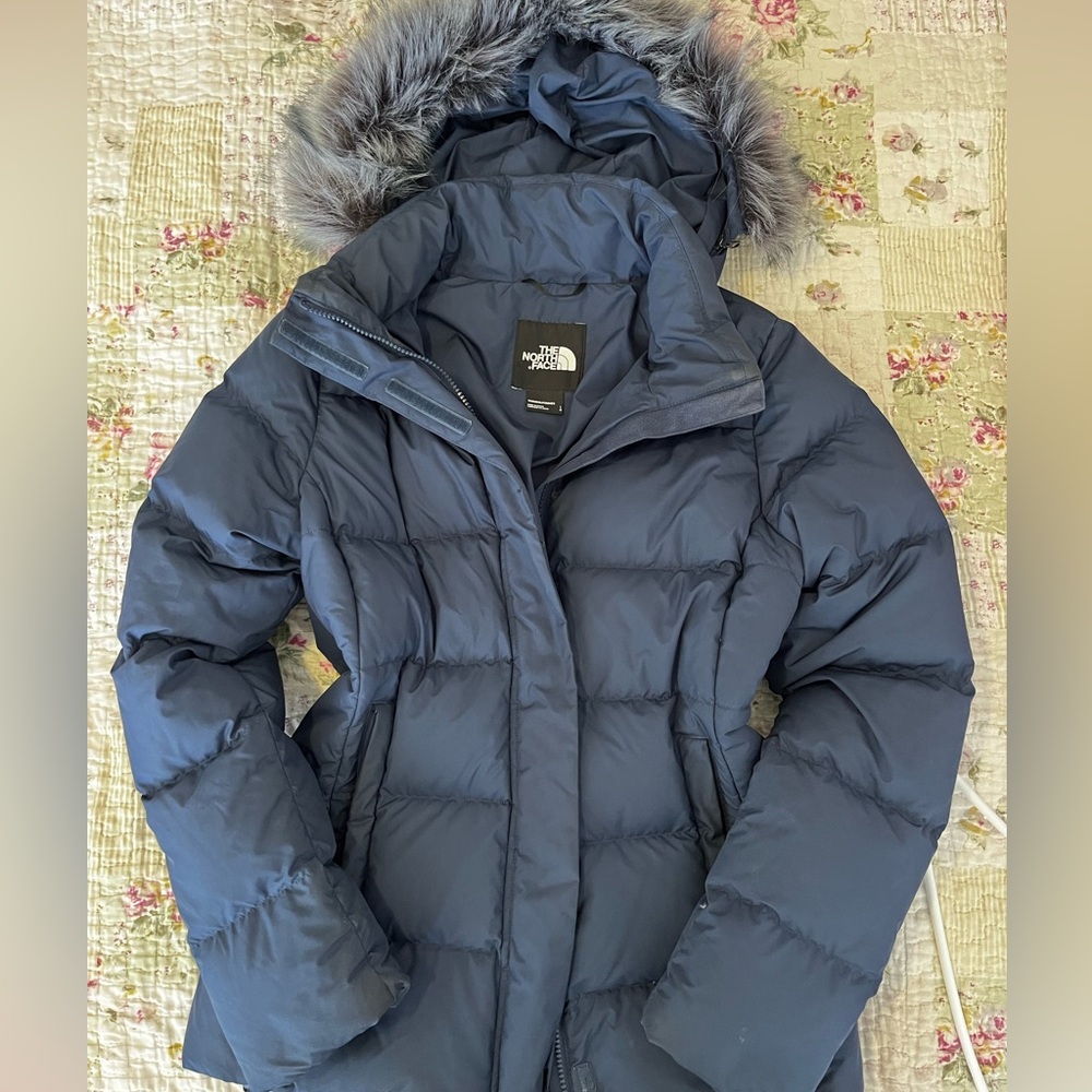 Elegant Dark Blue Outerwear